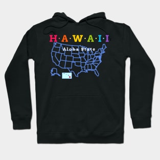 Hawaii, USA. Aloha State (with map) Hoodie